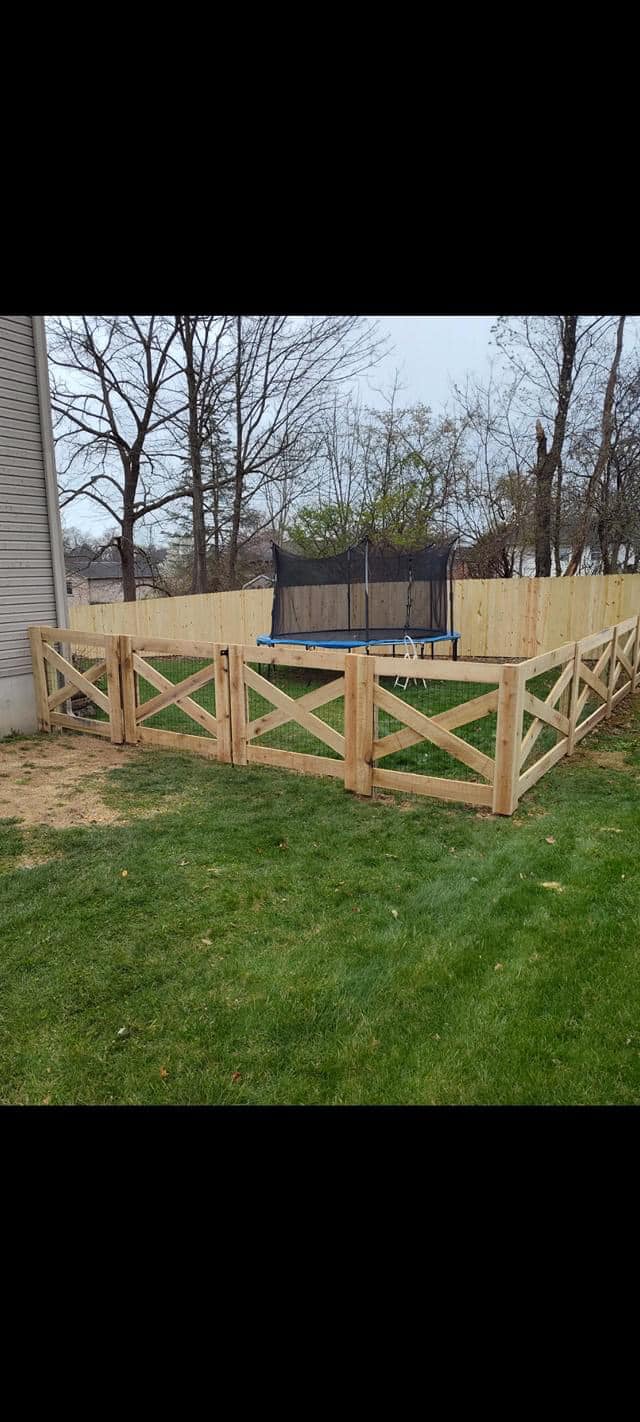 Cedar backyard fence