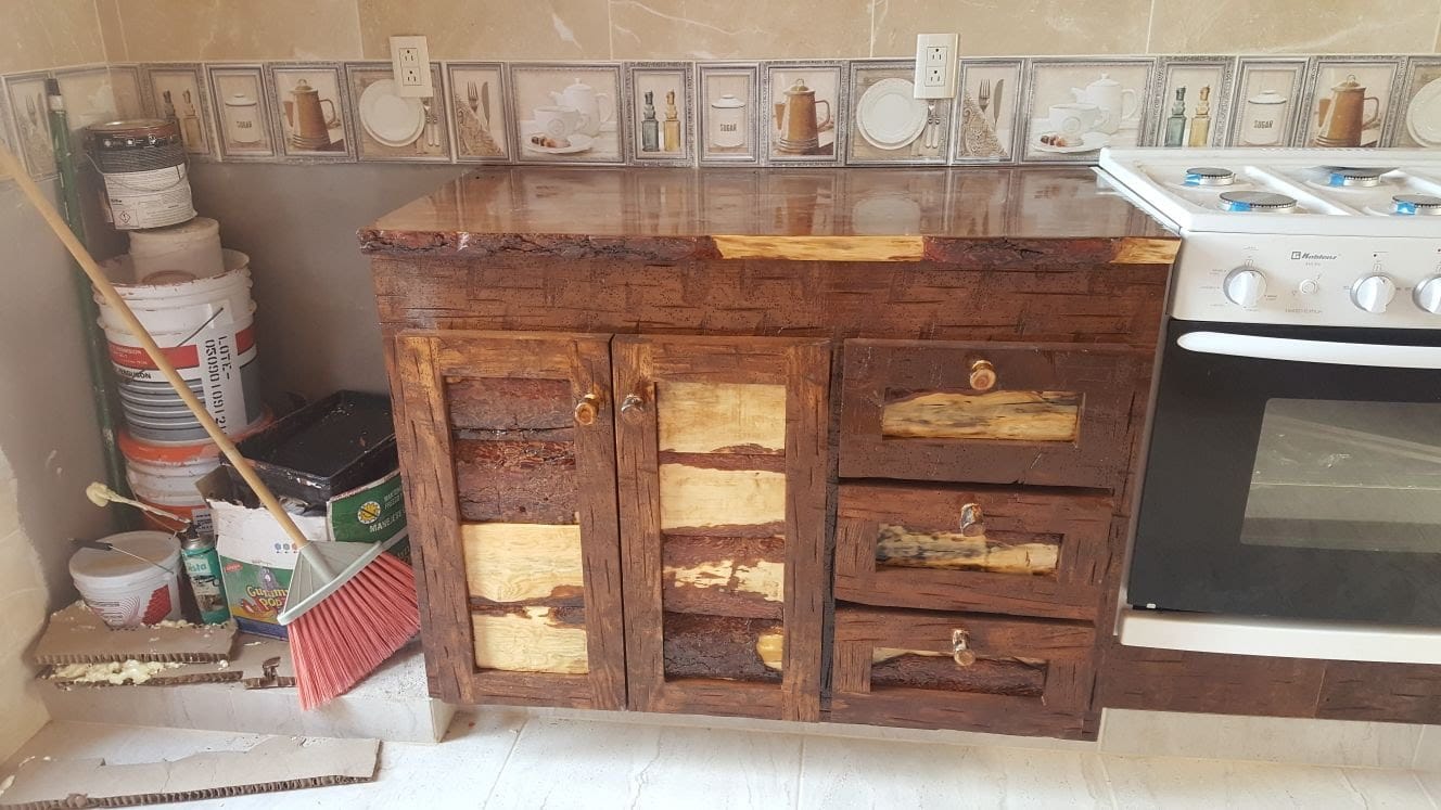 Custom wood bar
